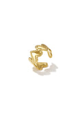 Goudkleurige stainless steel Big Heart ring met open hartjesdesign – Mysa Lifestyle